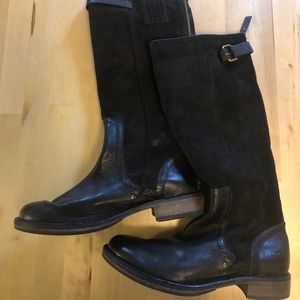 UGG Zippered Black Leather Boots - Size9